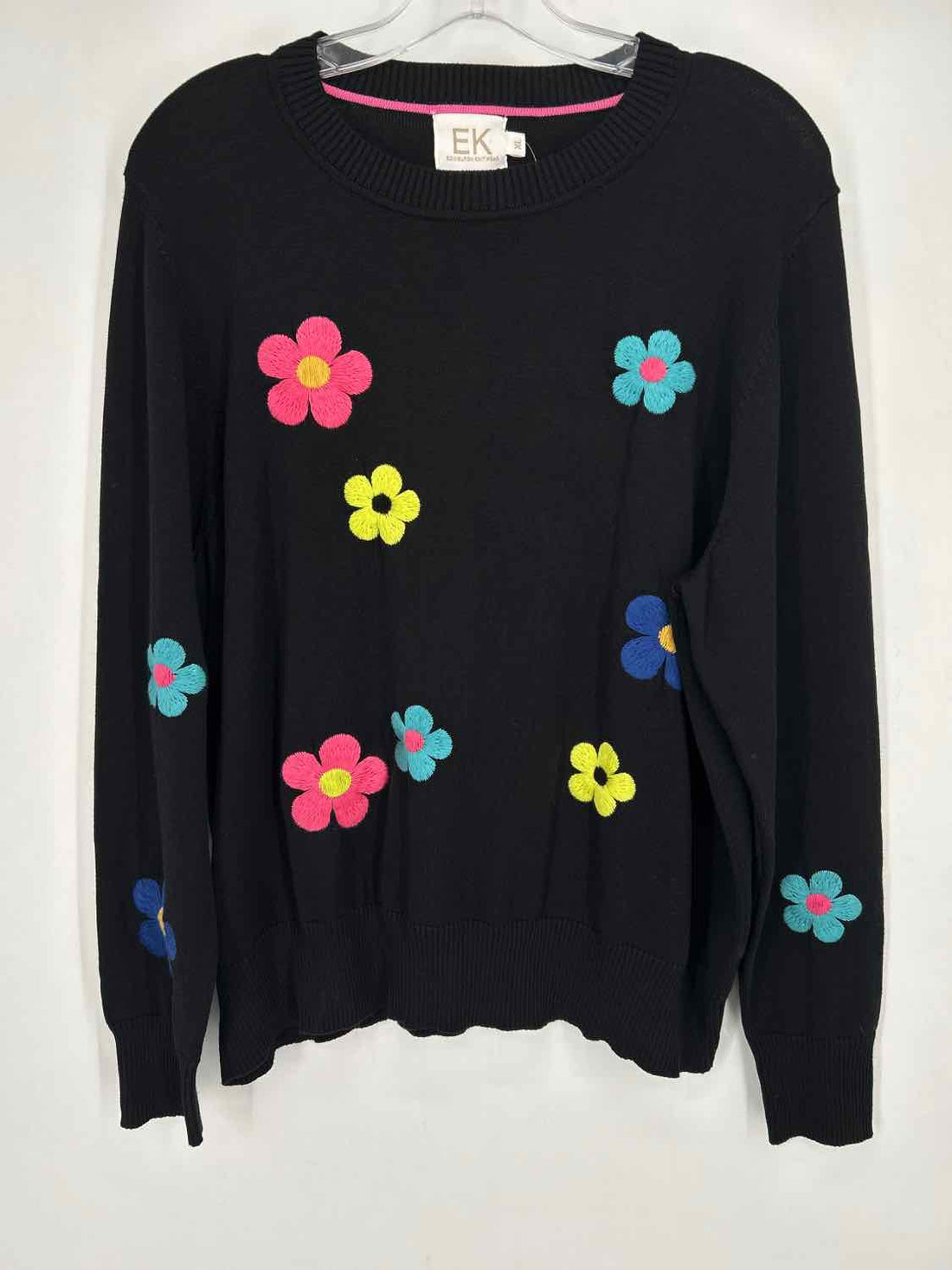 EK Size XL Navy Blue Embroidered Sweater