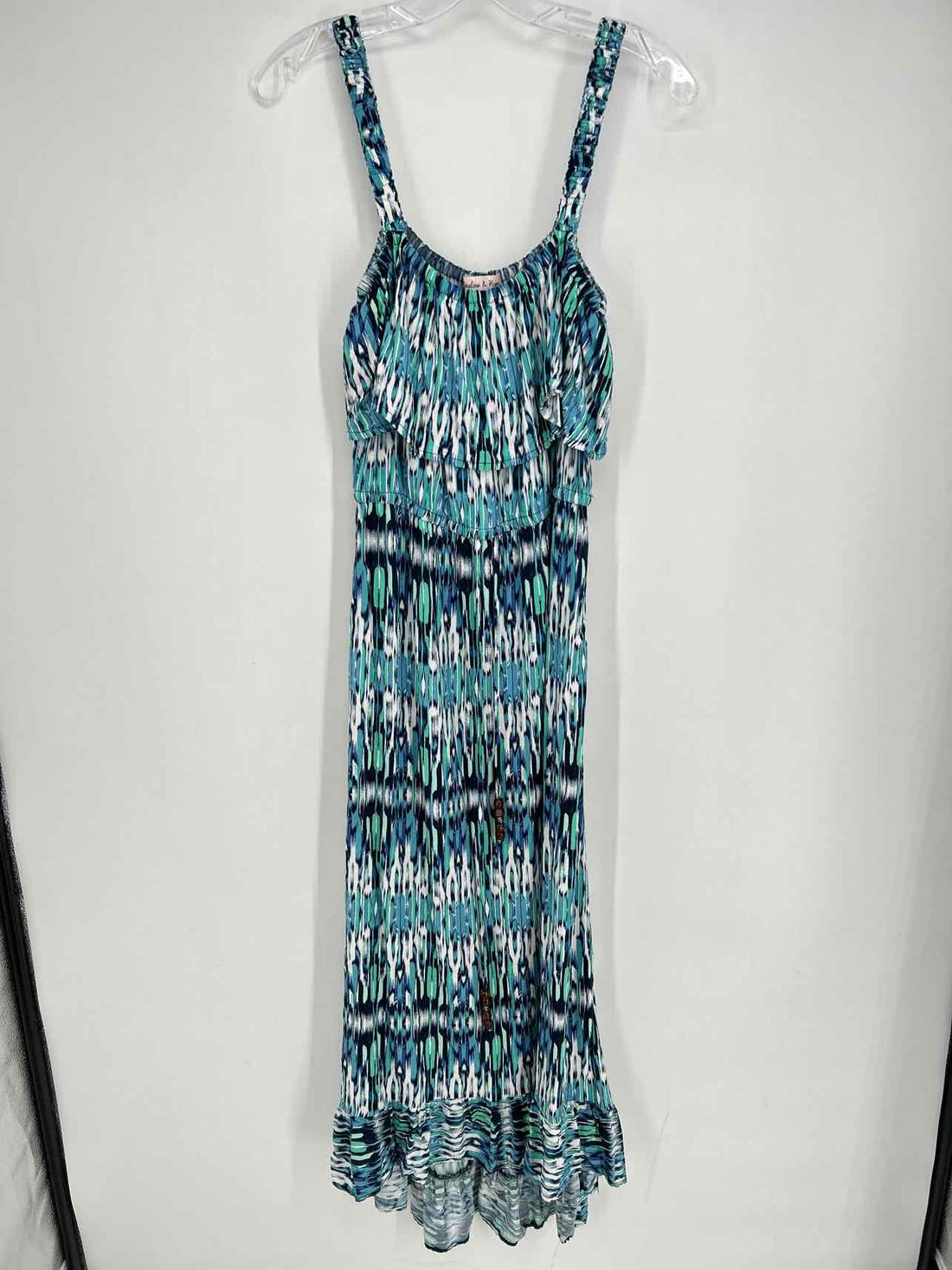 Harlow & Rose Size L Blue & White Print Dress