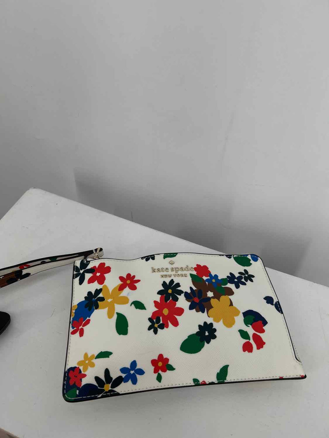 Kate Spade White Floral Saffiano Leather Wallet