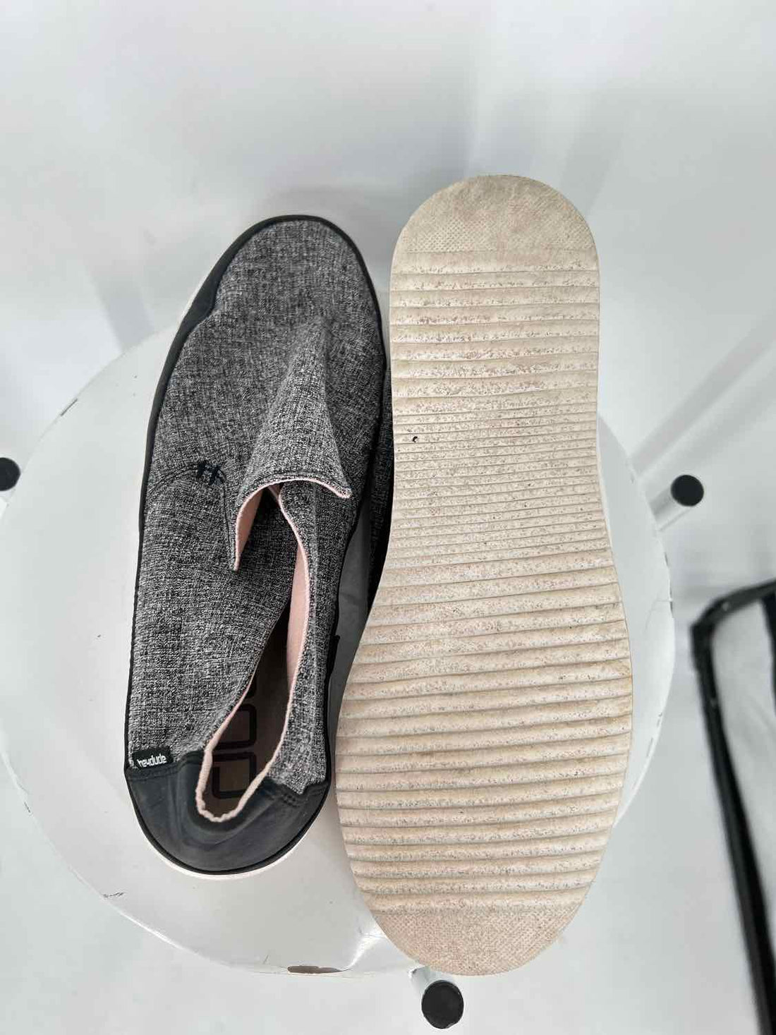 Hey Dude Women Size 9 Chambray Black Peyton Sneakers