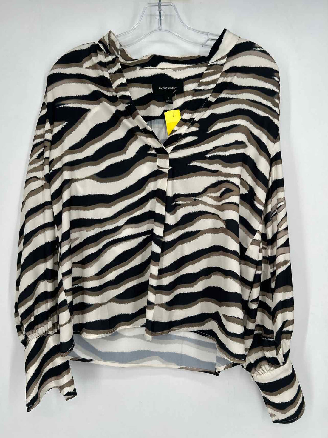 Banana Republic Size S Black White & Tan Long Sleeve