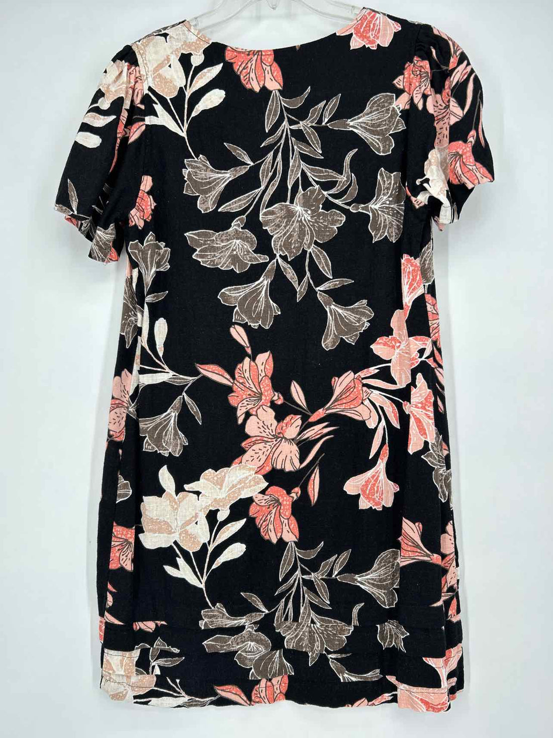 Nicole Miller Size M Black Floral Dress