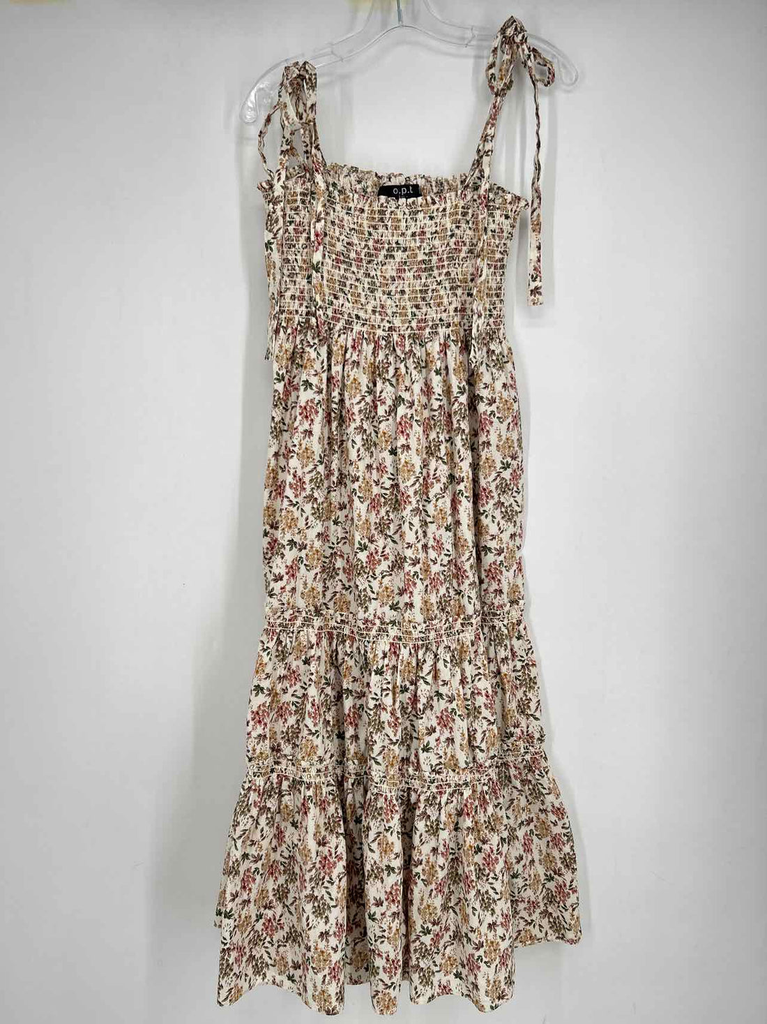OPT Size XL Ivory Floral Sleeveless Dress