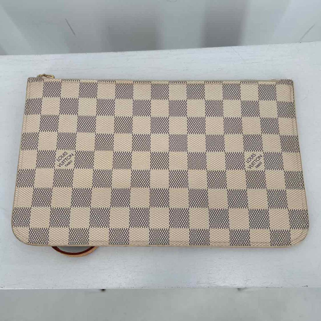 Louis Vuitton Azur Damier Neverfull Pochette Like New LUXURY