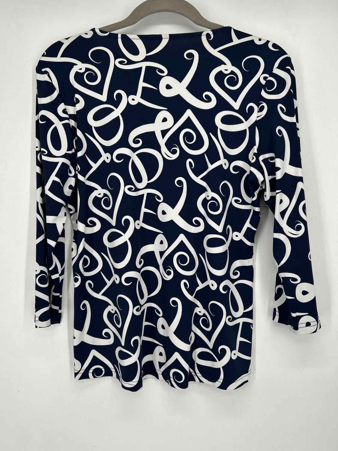 Lulu B Size S Navy & White Long Sleeve