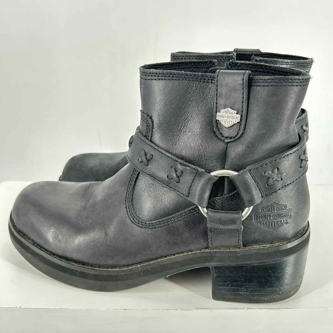 Harley Davidson Women Size 8 Black Ankle Boot