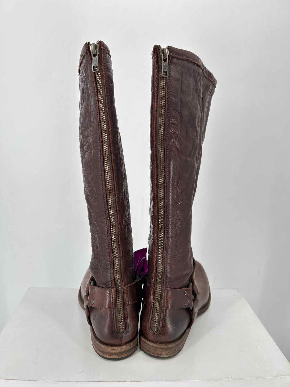 Frye Women Size 8.5 Dark Brown Genuine Leather Knee-High Boot