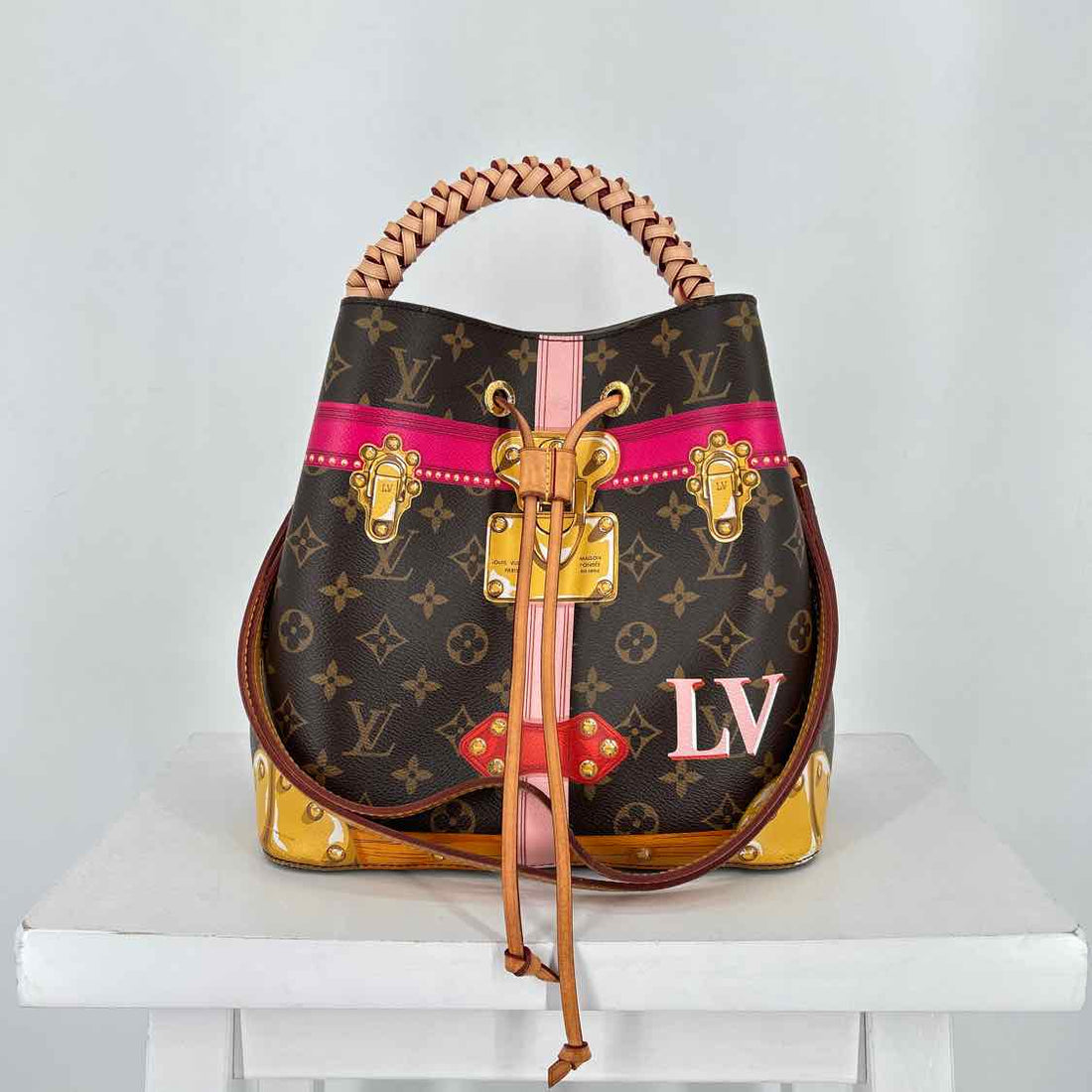 Louis Vuitton Summer Trunks  Monogram Coated Canvas & Leather Pre Owned LUXURY