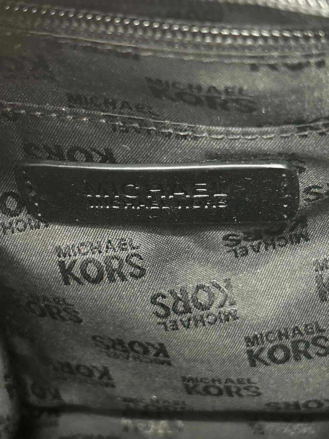 Michael Kors Black & Tan Canvas/Leather Satchel