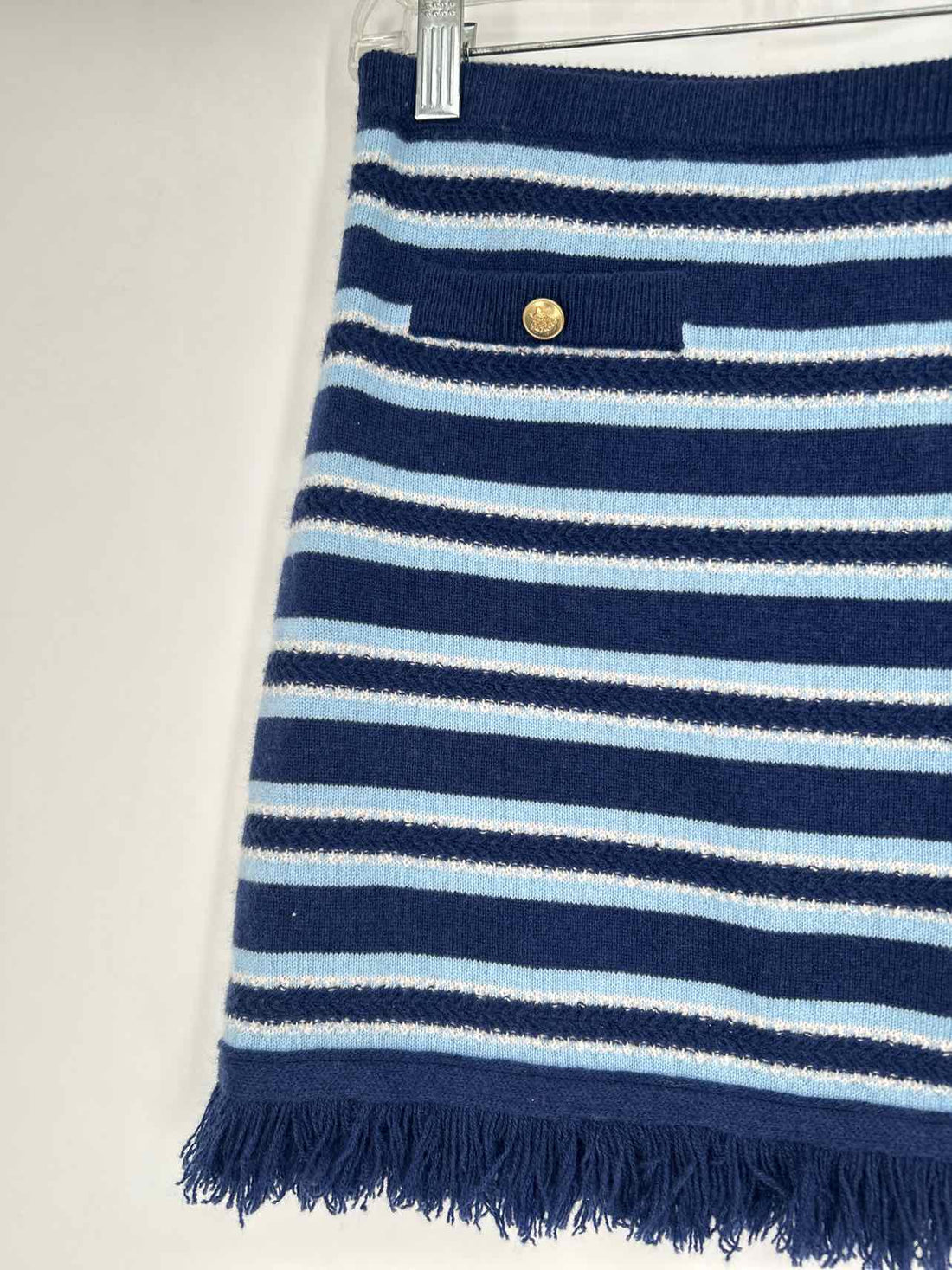 J Crew Size S Navy & blue striped Cashmere Skirts