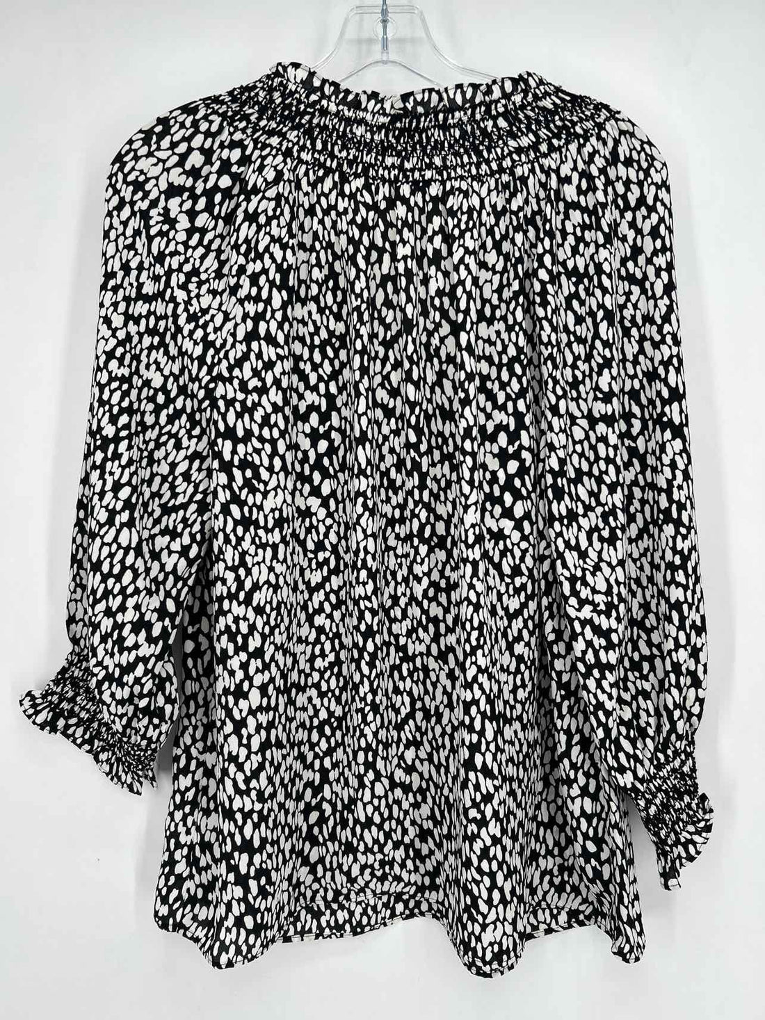 Talbots Size L Black & White Long Sleeve