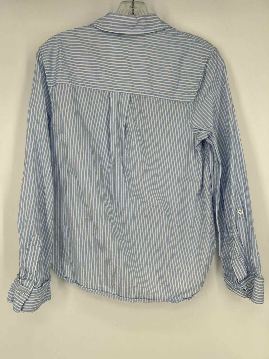 Sam Edelman Size XS Light Blue & White Striped Long Sleeve