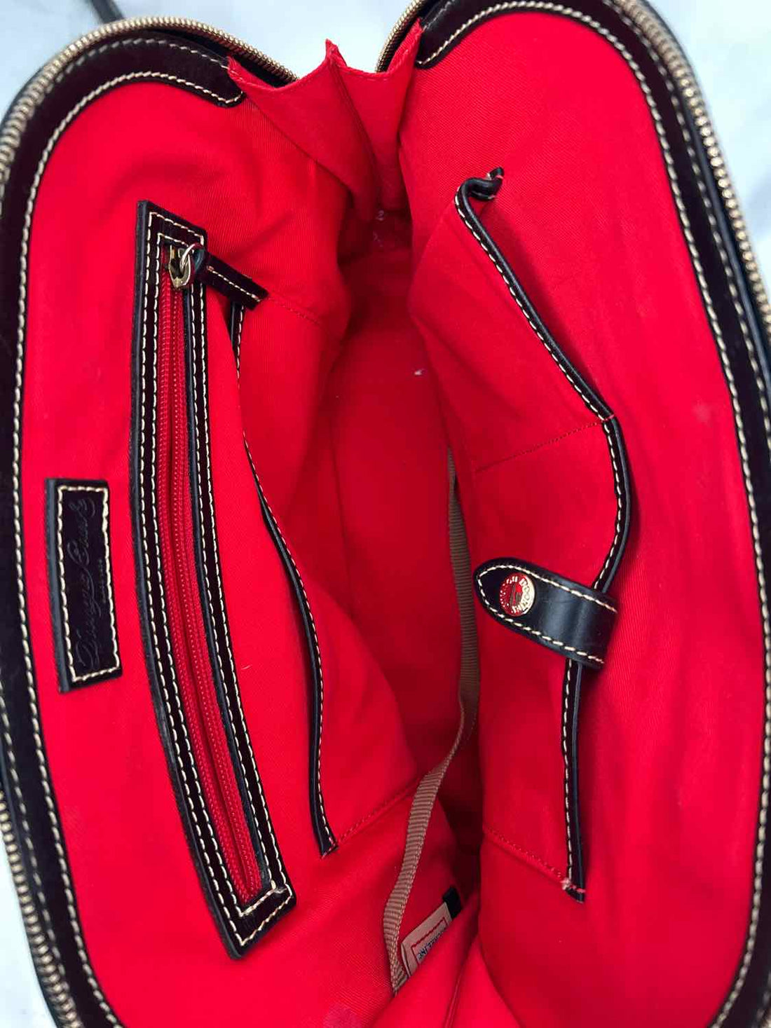 Dooney & Bourke Black Pebble Grain Zip Zip Satchel