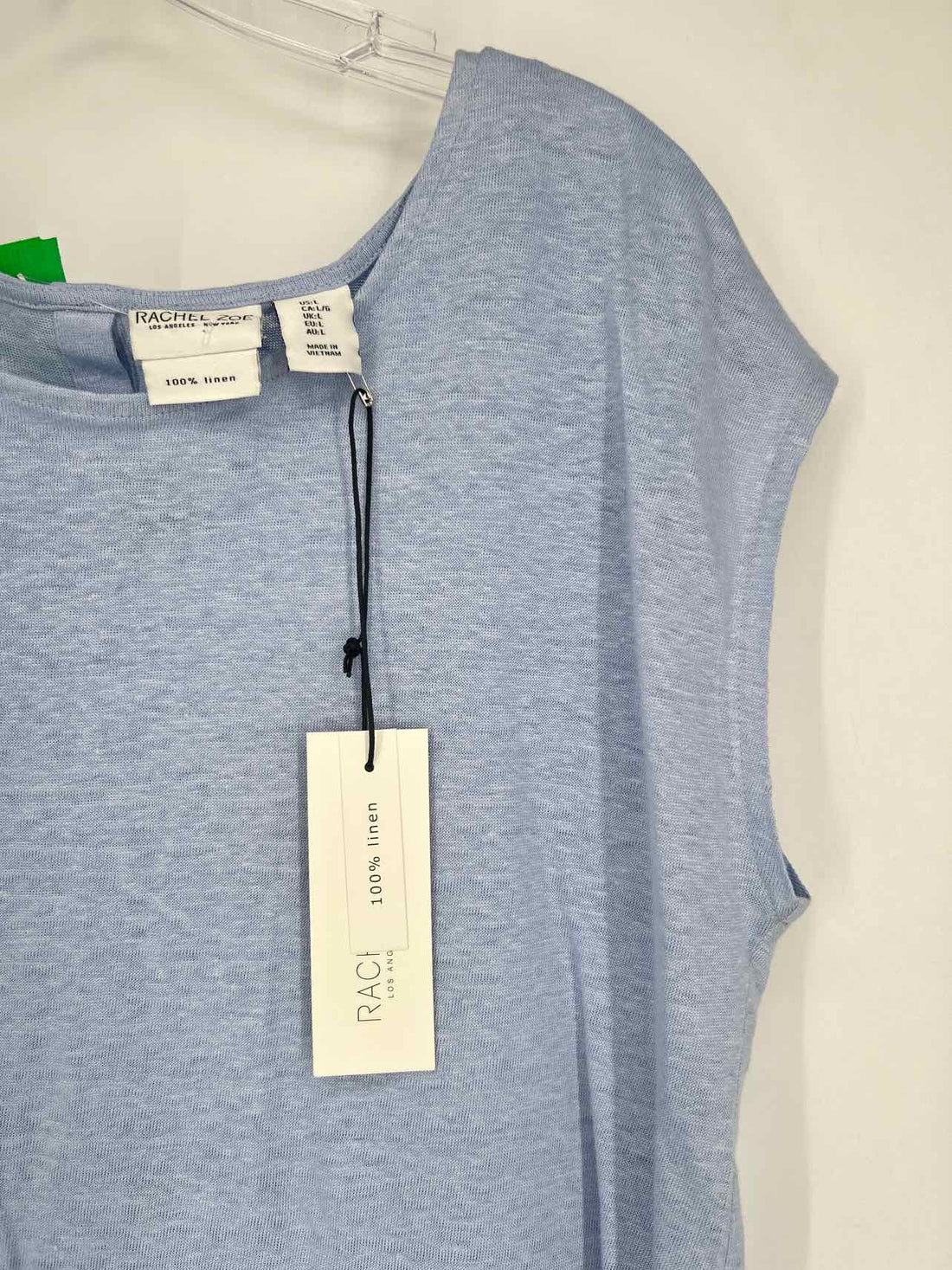Rachel Zoe Size L Light Blue Linen NWT Short Sleeve