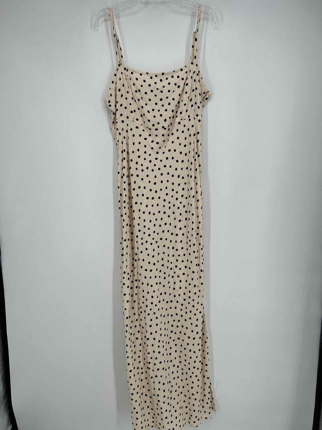 Top Shop Size 10 Cream & Black Polkadot Maxi