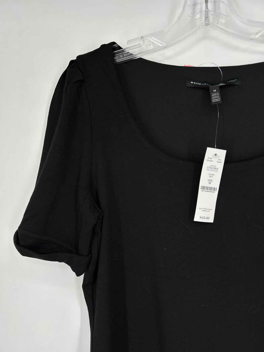 White House Black Market Size M Black NWT Short Sleeve