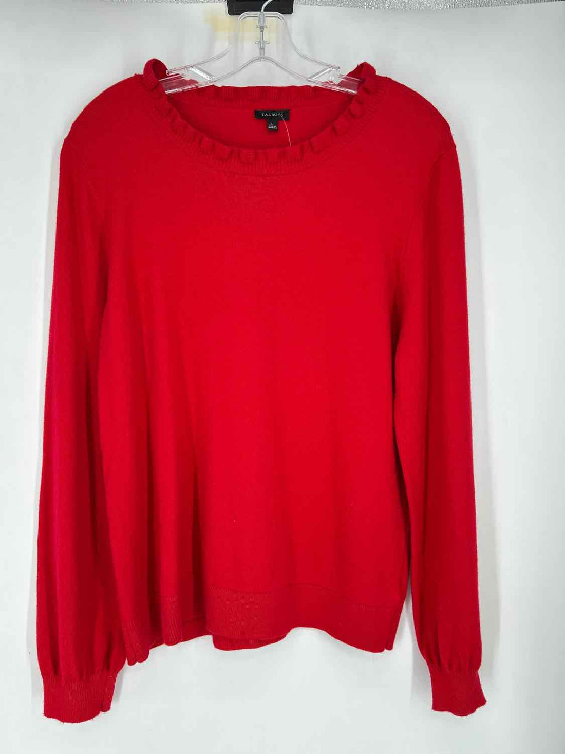 Talbots Size L Red Wool Blend Sweater