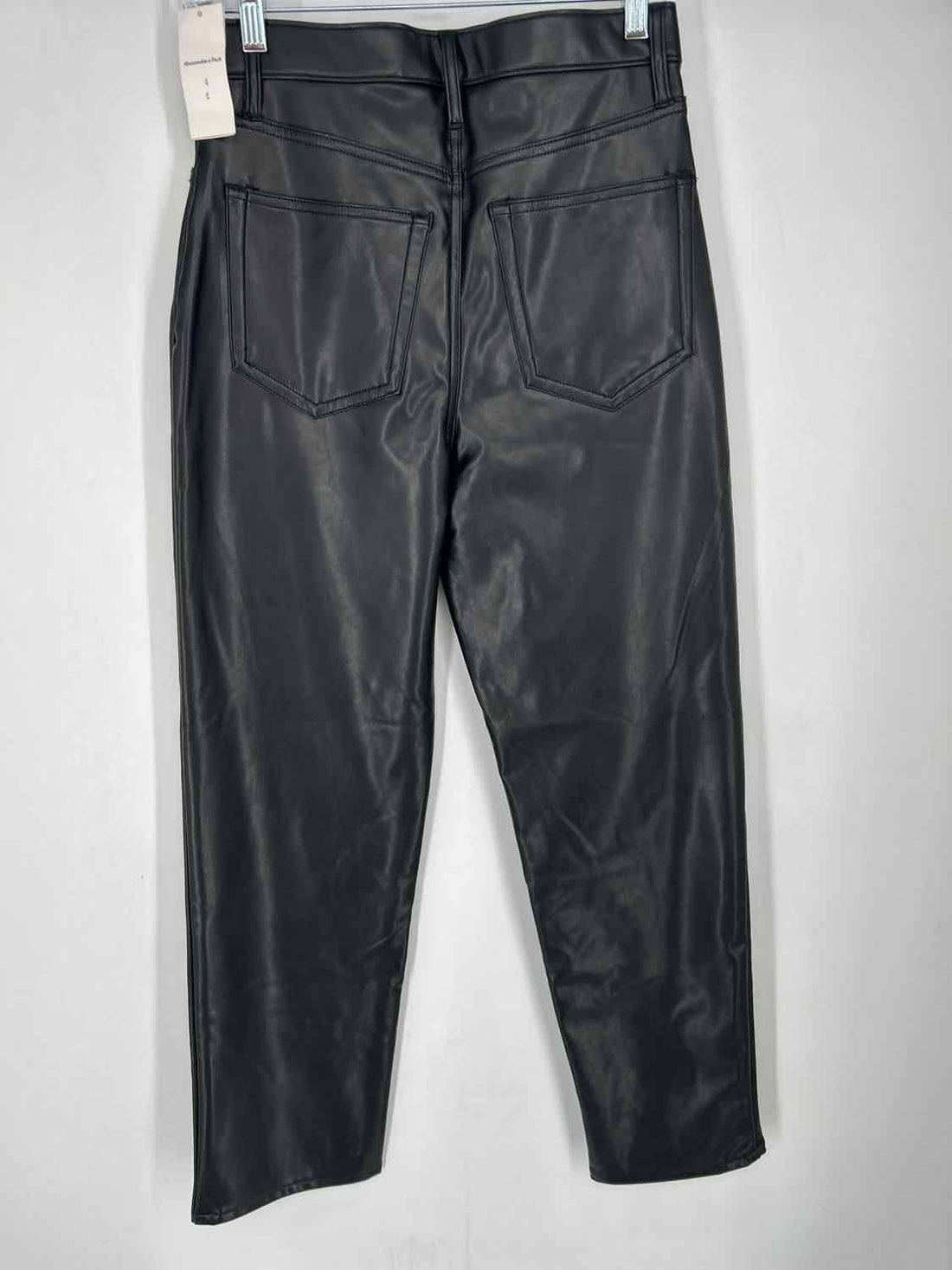 Abercrombie & Fitch Size 6L Black Faux Leather Pants