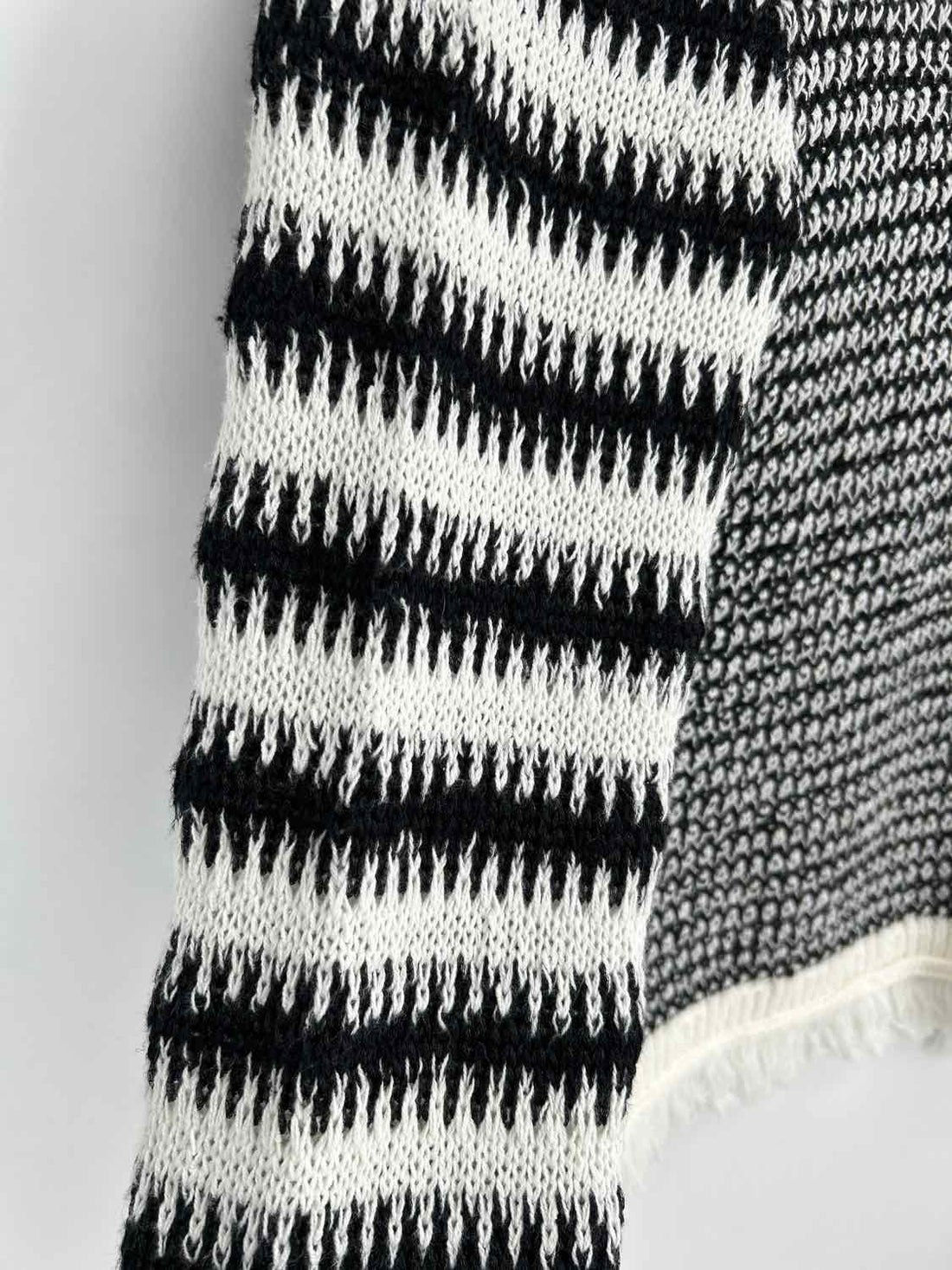 Talbots Size S Black & White Knit Cardigan