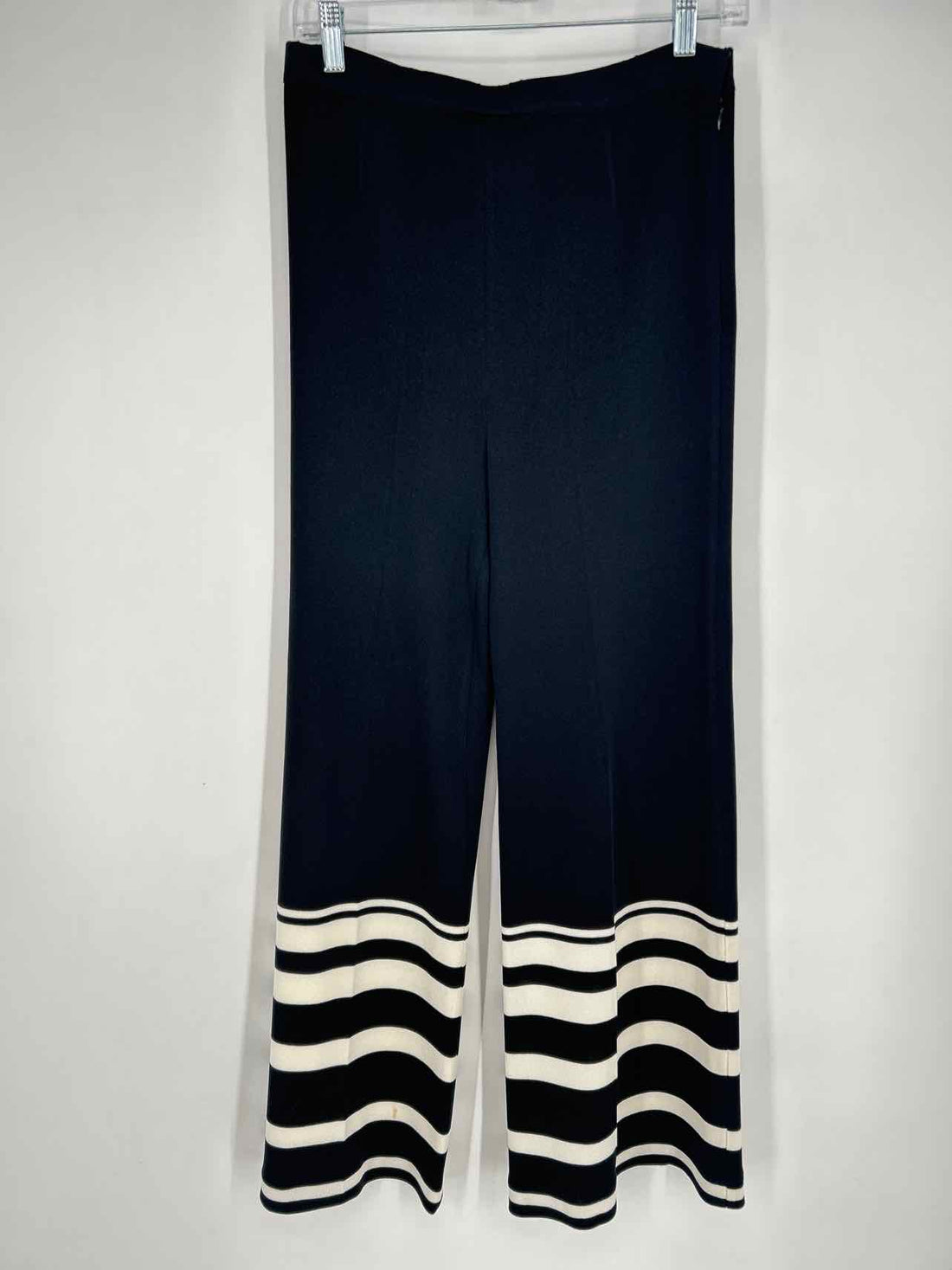 Camille Morgan Size M Black & White Striped Pants