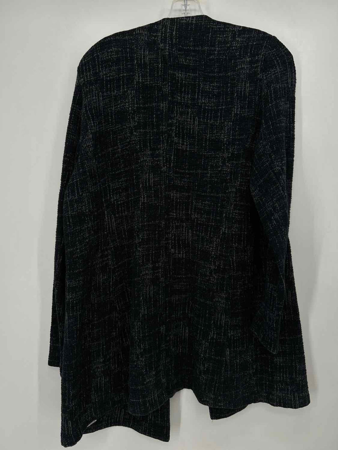 Eileen Fisher Size L Navy Tweed Jacket