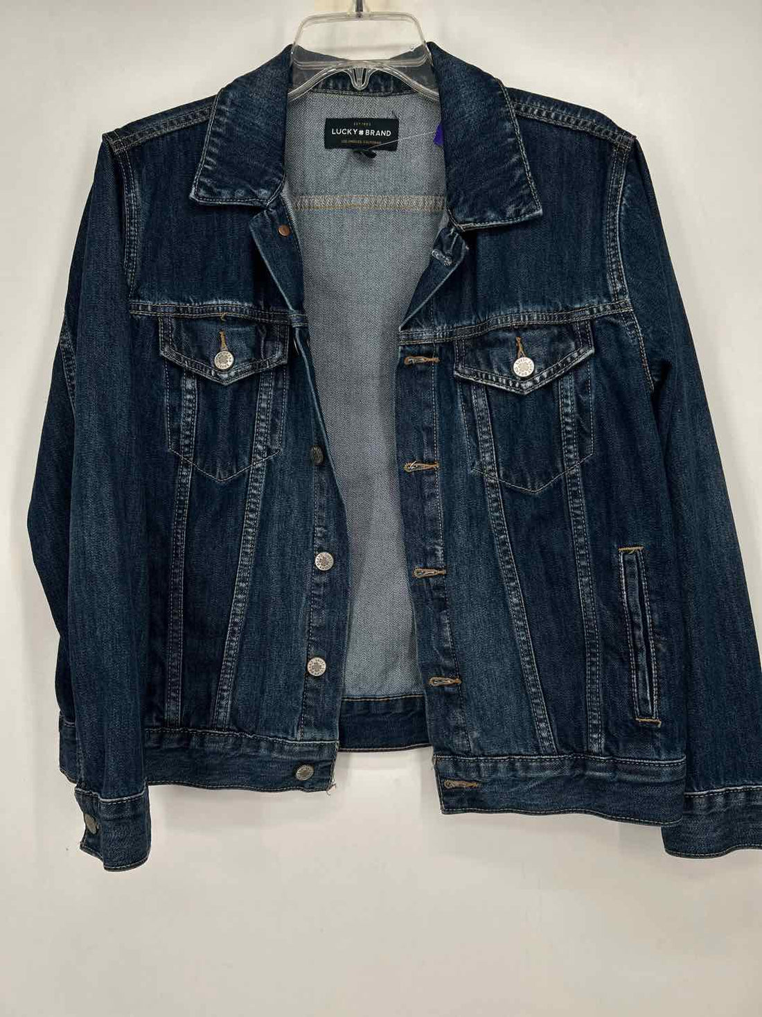 Lucky Brand Size L Dark Wash Denim Jacket