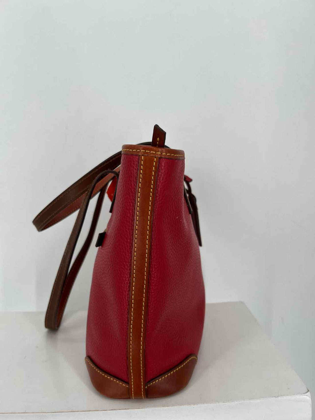 Dooney & Bourke Red Pebbled Leather Pre Owned Tote