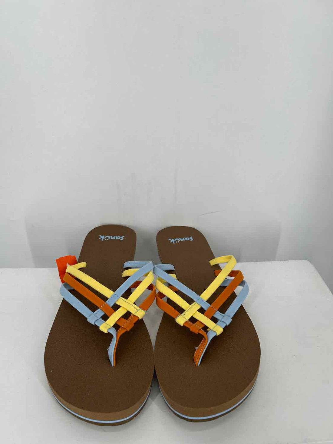 Sanuk Women Size 10 Light Blue Multi Color Sandals