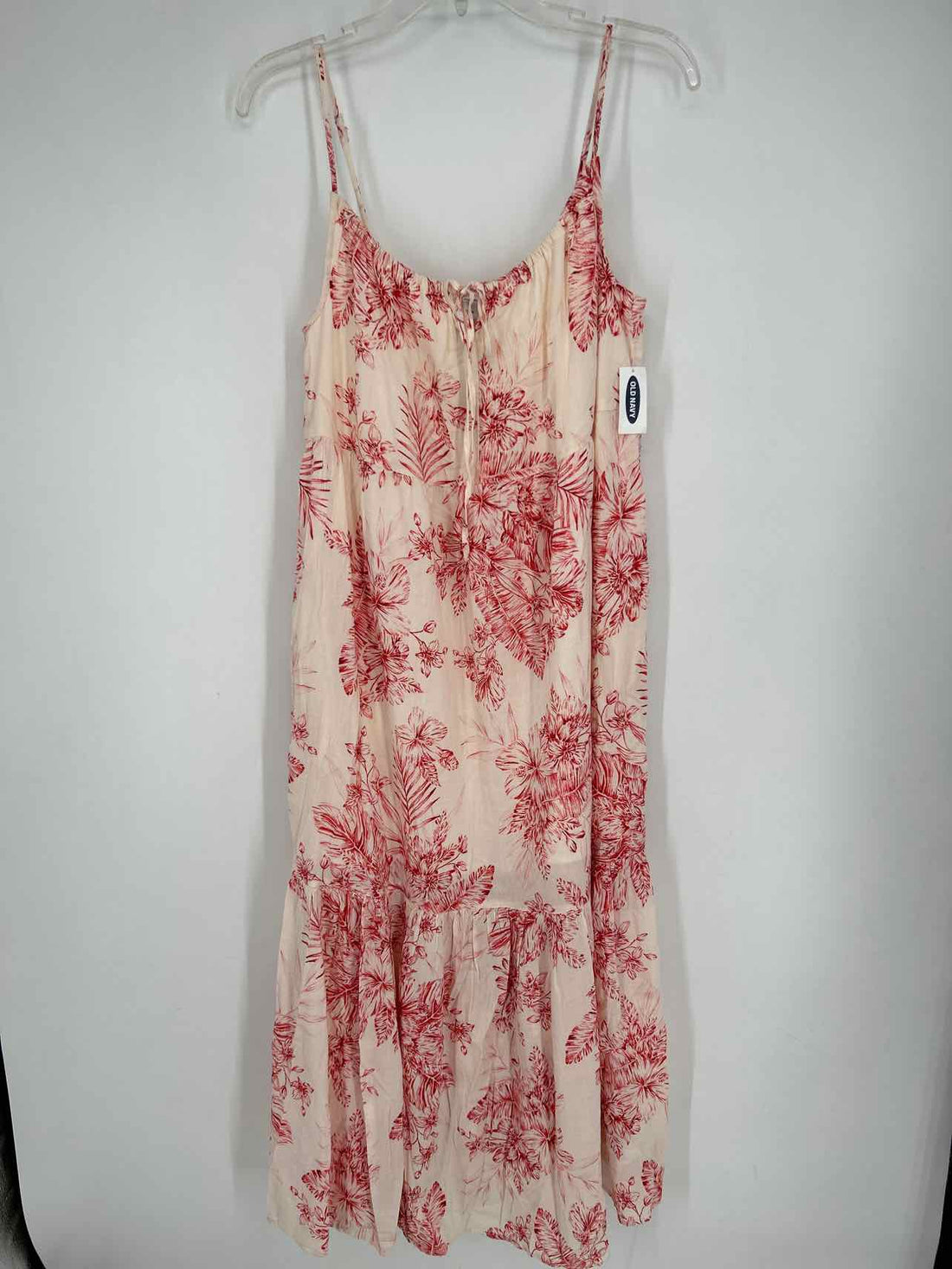 Old Navy Size L White & Red Floral NWT Dress
