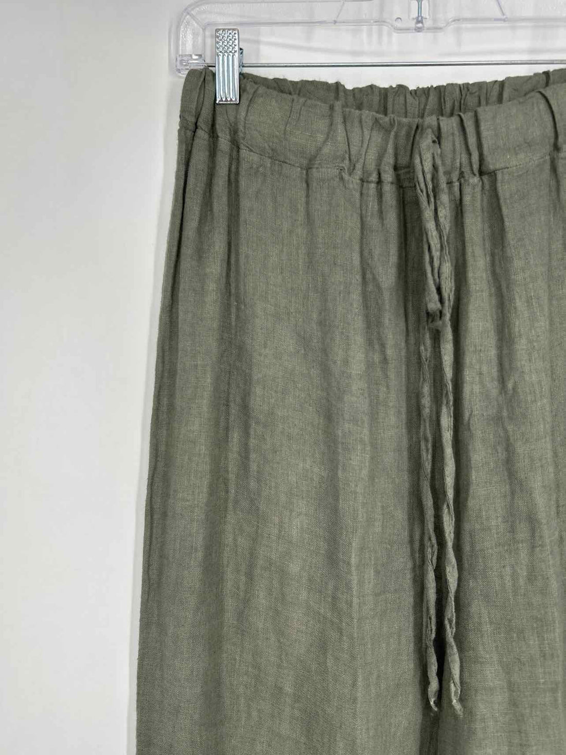 Gigi Moda Size S Olive Linen Pants