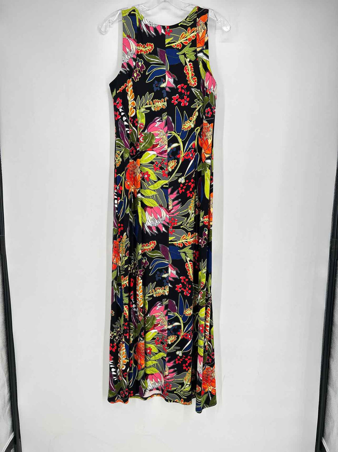 Chicos Size 1 (8) Black Print Dress
