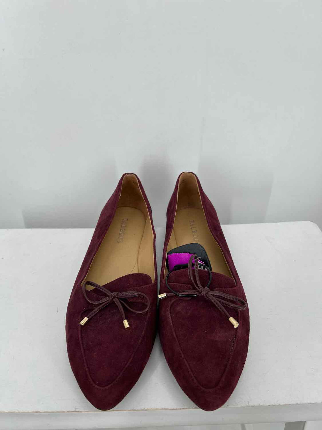 Talbots Women Size 8 Burgundy Genuine Suede Loafers