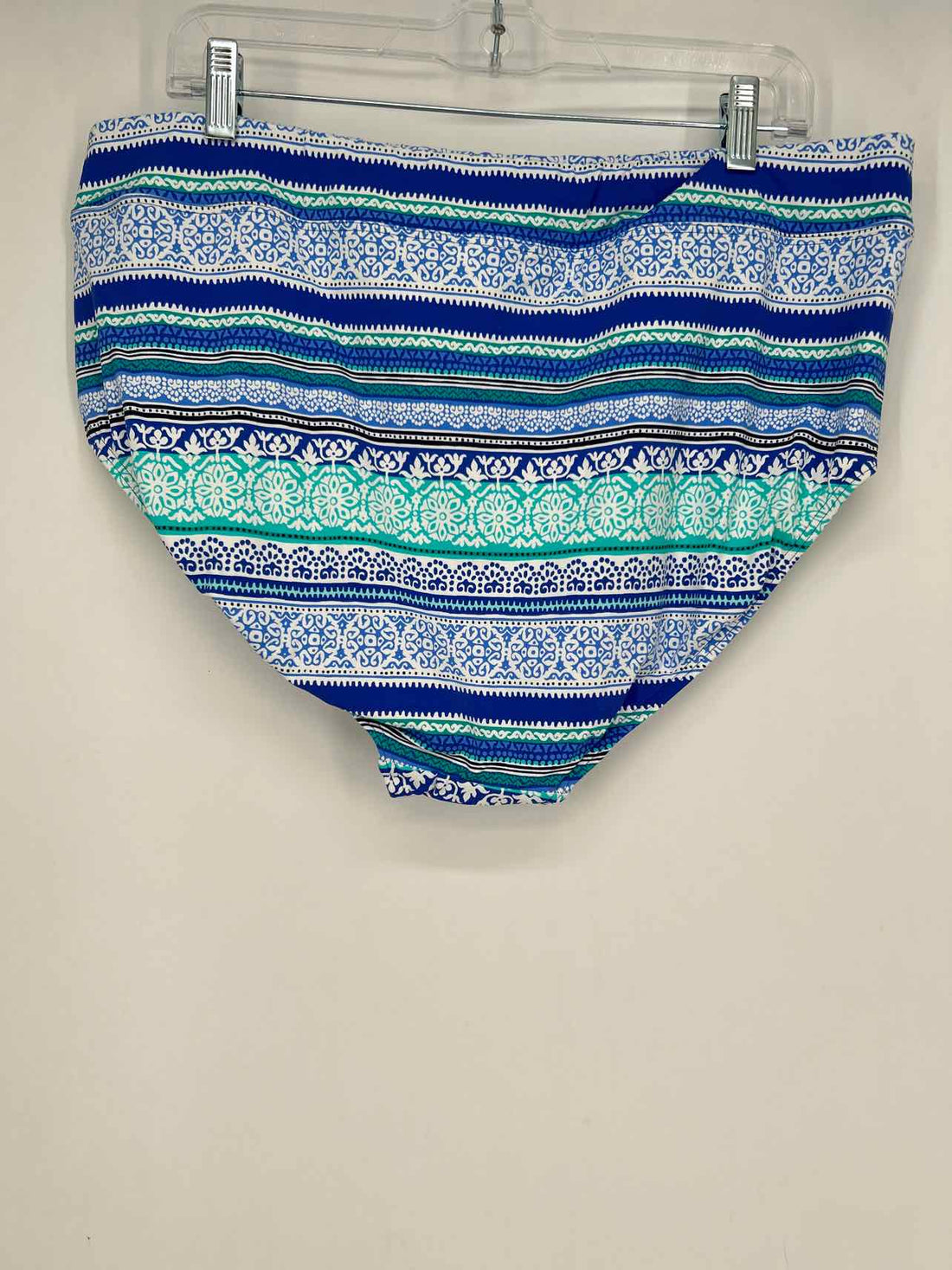 Land's End Size 18 Blue & White Print Swimsuits