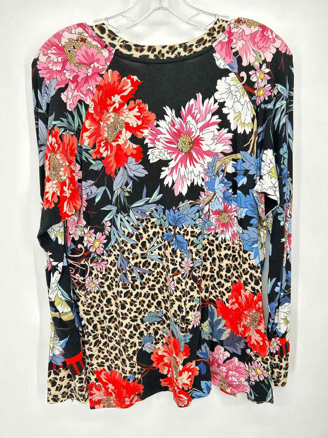 Johnny Was Size L Black Print Long Sleeve