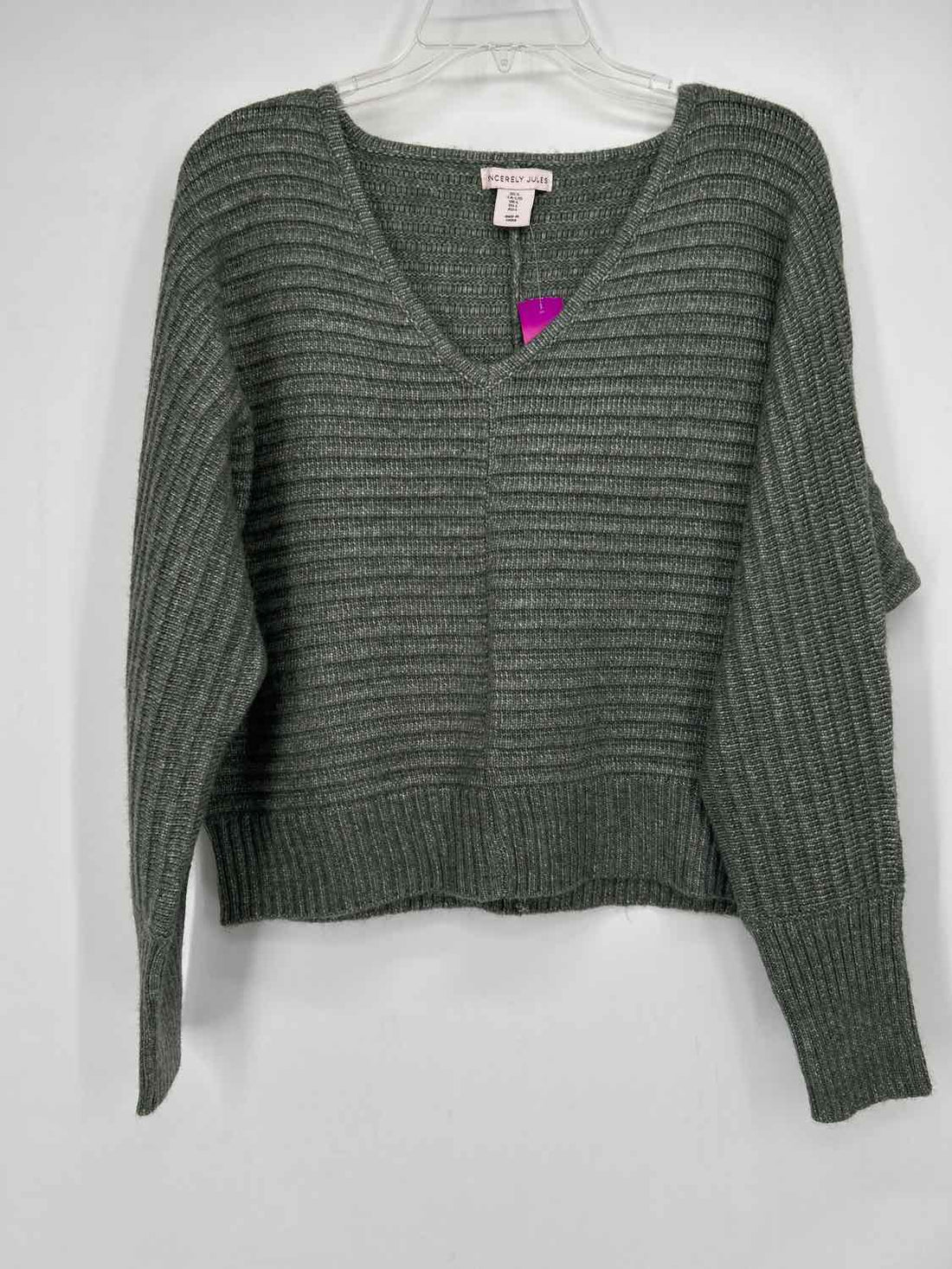Sincerely Jules Size L Heathered Green Sweater