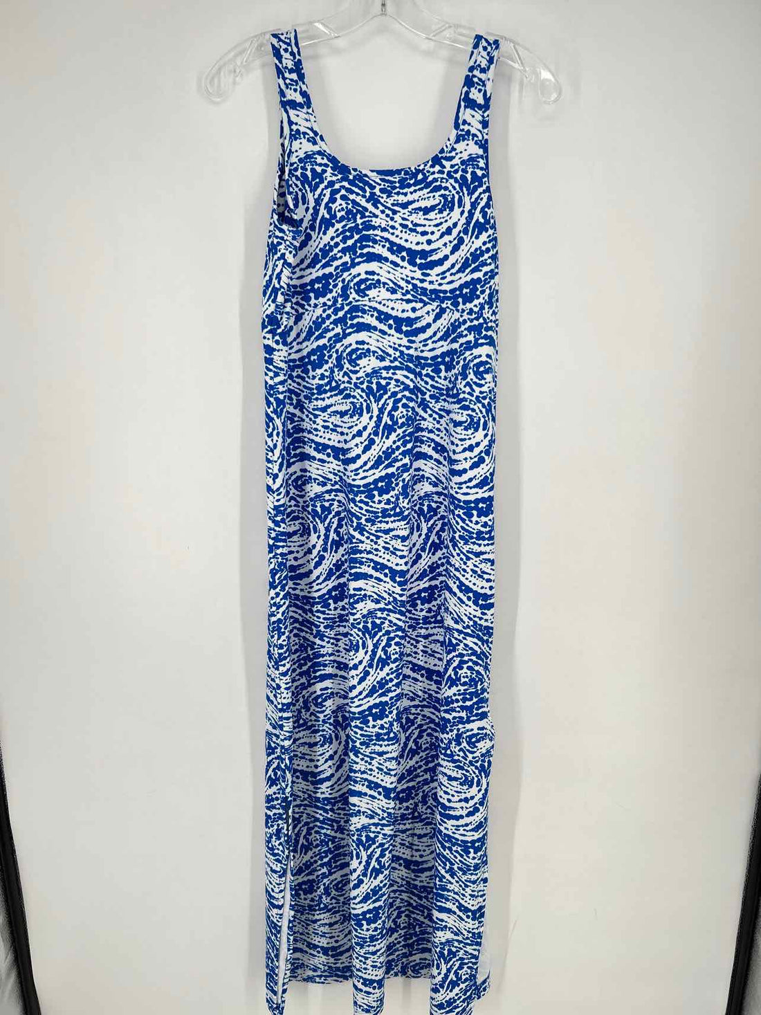 Columbia Size S White & Cobalt Blue Sleeveless Maxi