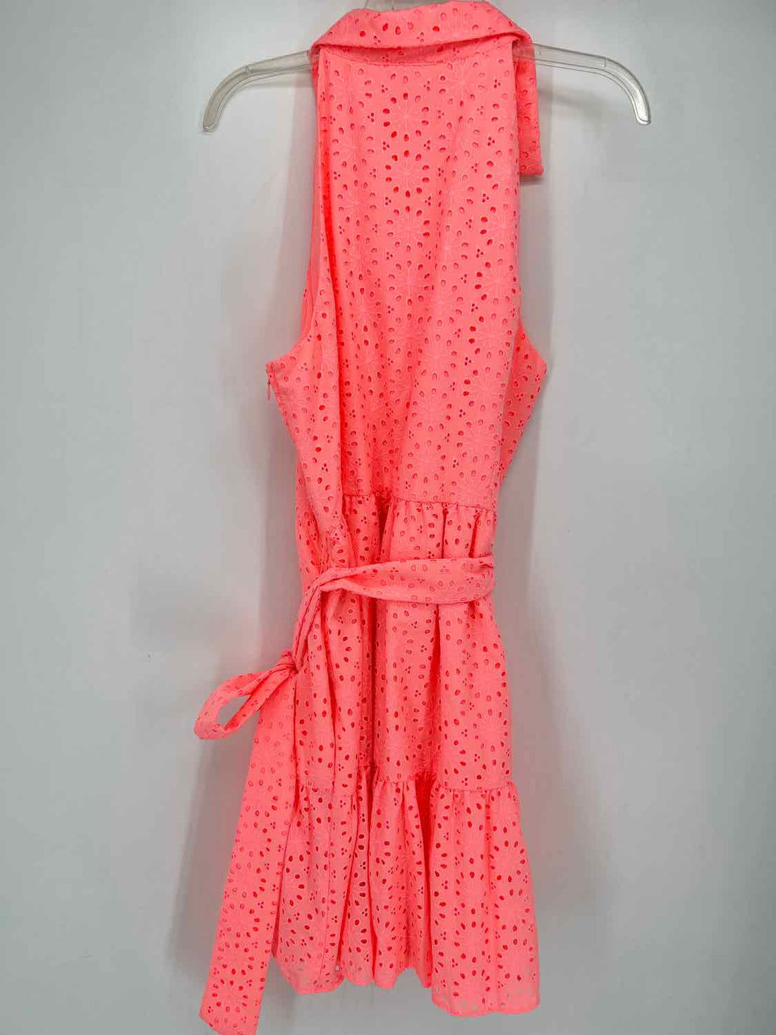 Lilly Pulitzer Size 16 Neon Peach Eyelet NWT Trisha Shirt Dress