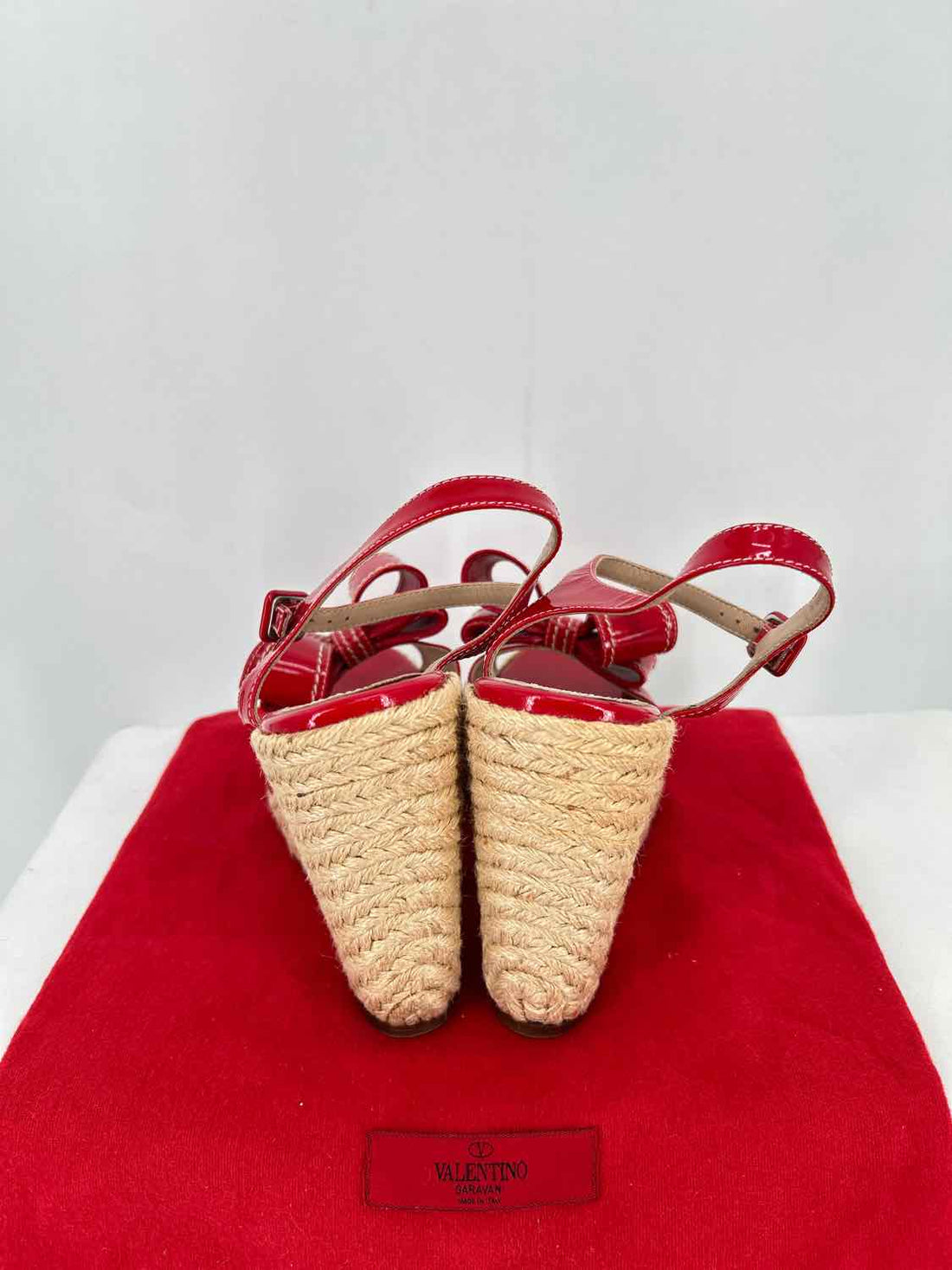 Valentino Garavani Women Size 40(9) Red Patent Leather Wedges