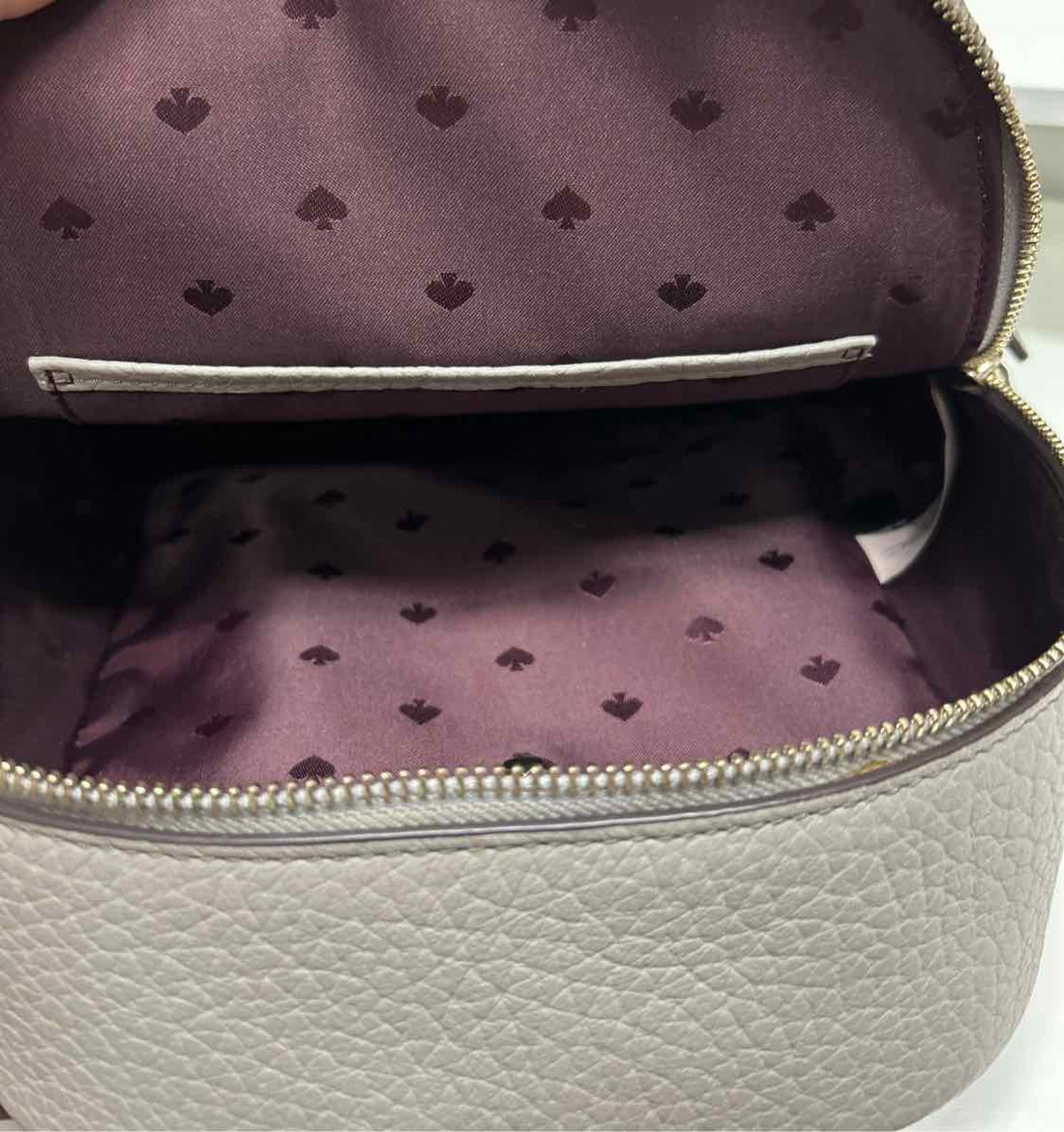 Kate Spade Light Gray Leather Excellent Condition Backpack