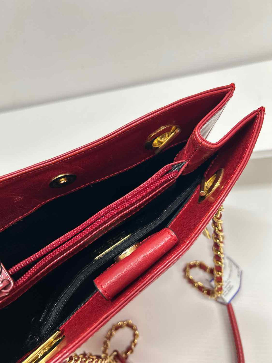 Jane Shilton Red Leather Vintage Shoulder