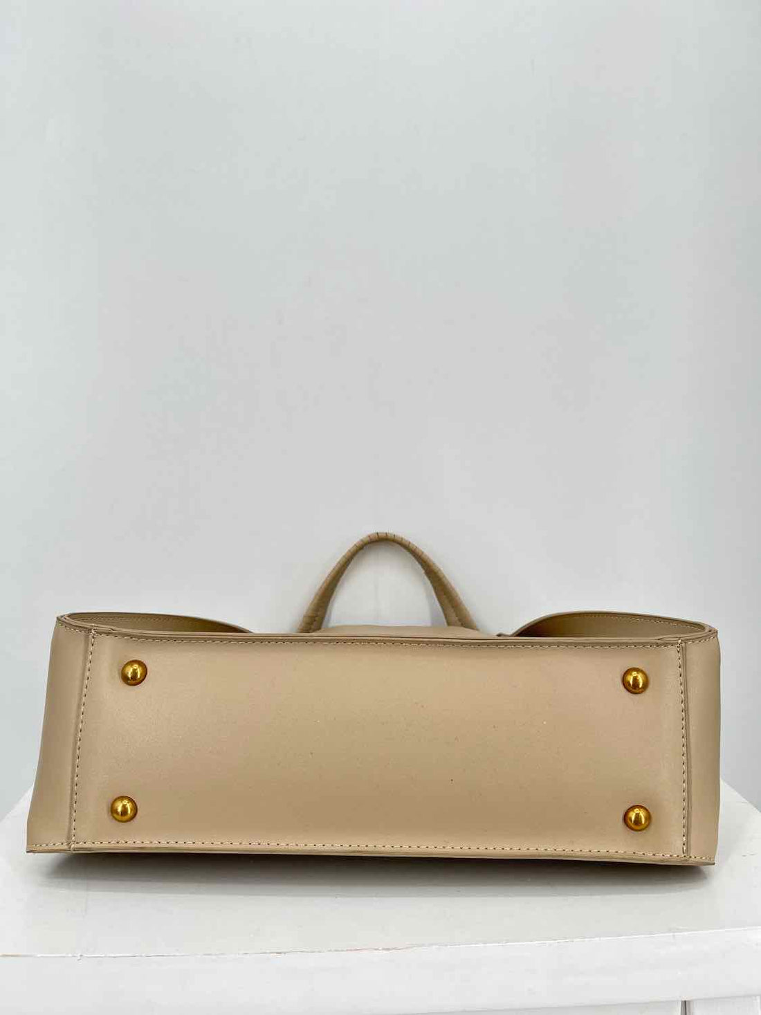 Melie Bianco Beige Vegan Leather Pre Owned Tote