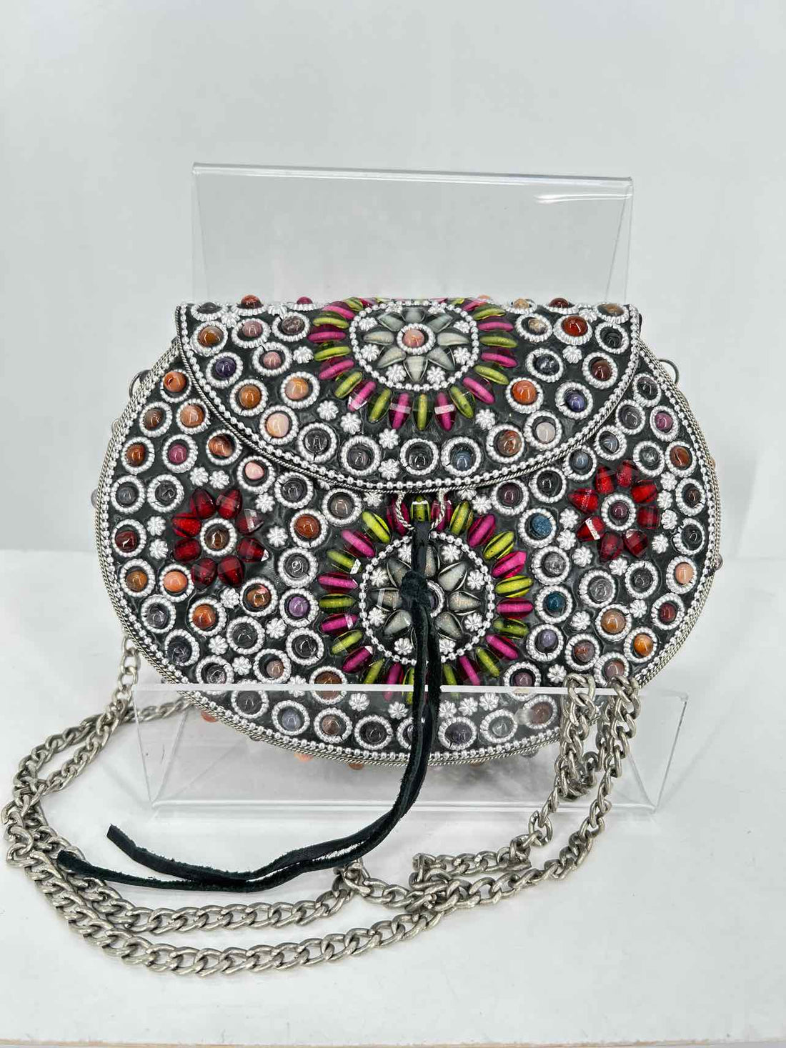 Sam Edelman Black Multi Embellished Pre Owned Crossbody