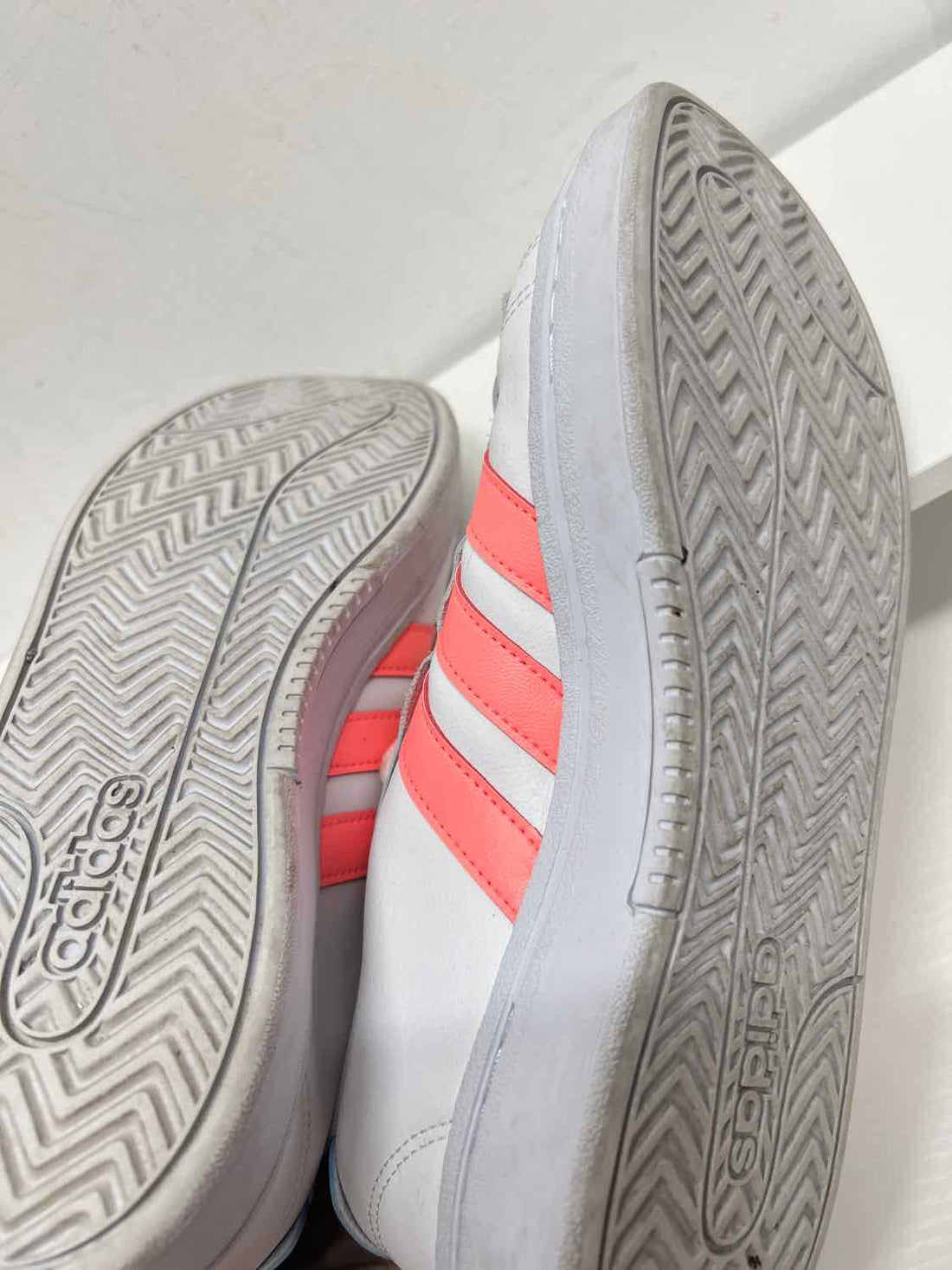 Adidas Women Size 10 White & Neon Sneakers