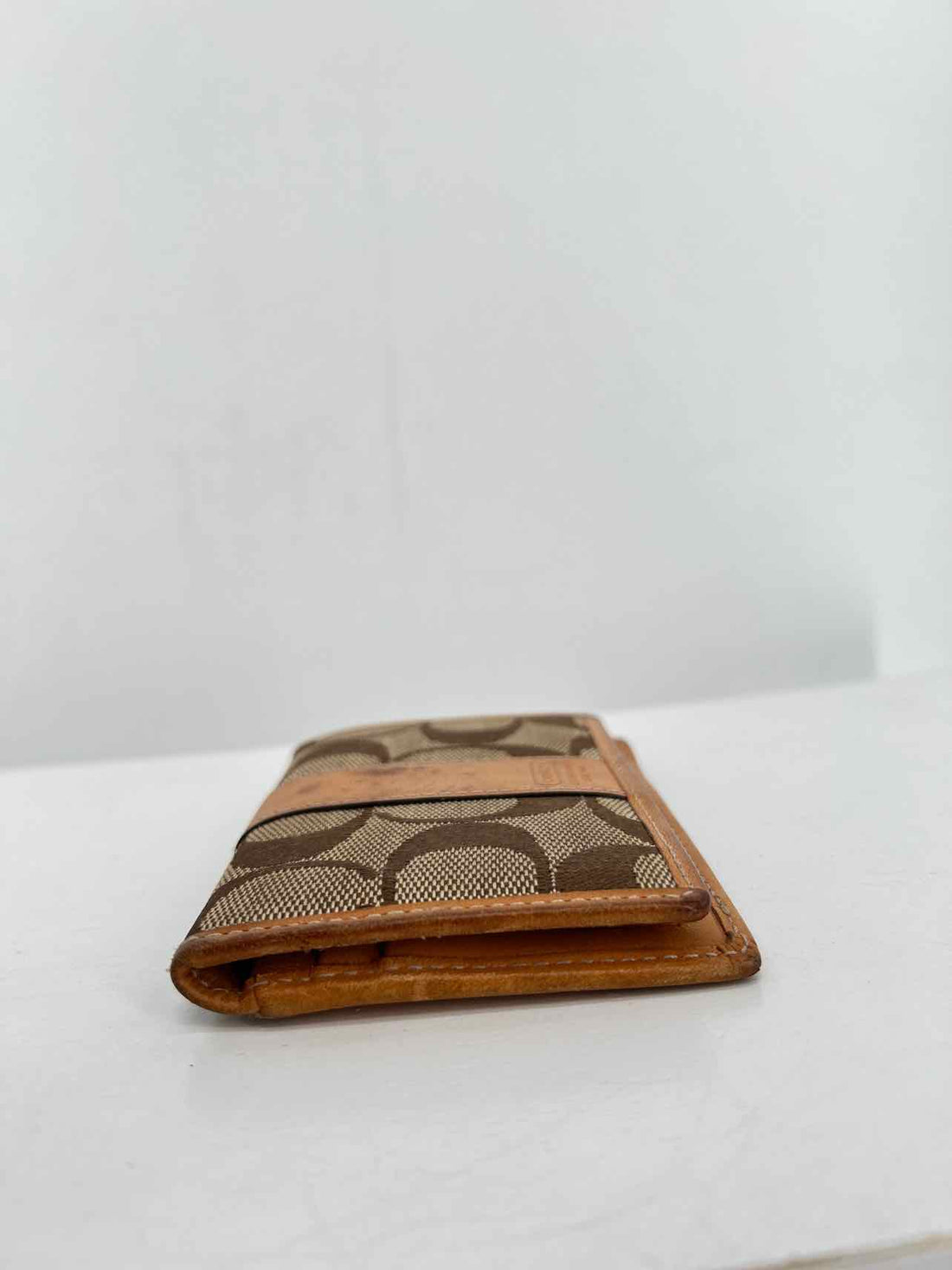 Coach Tan Signature Canvas/Leather Vintage Wallet