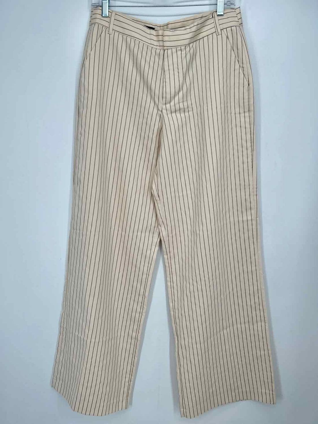 Zara Size M Cream Stripe Pants