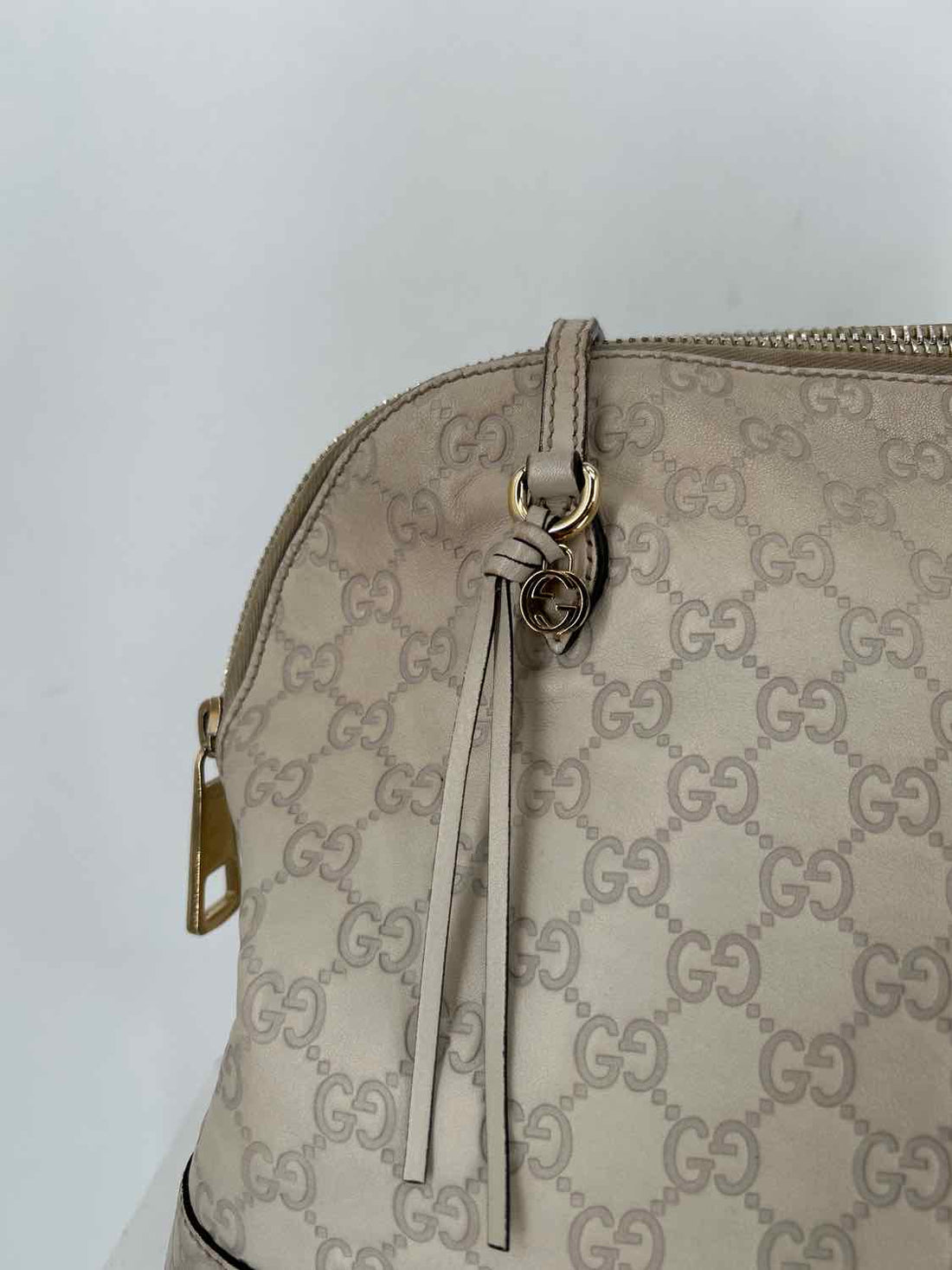 Gucci Microguccissima Bree Off White Leather As Is LUXURY