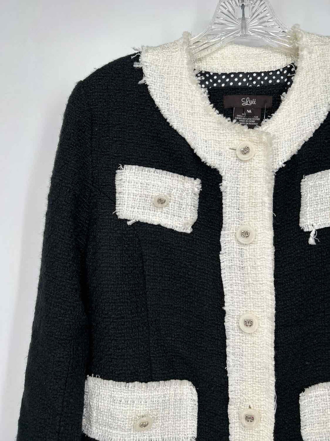 Luii Size M Black & White Blazer