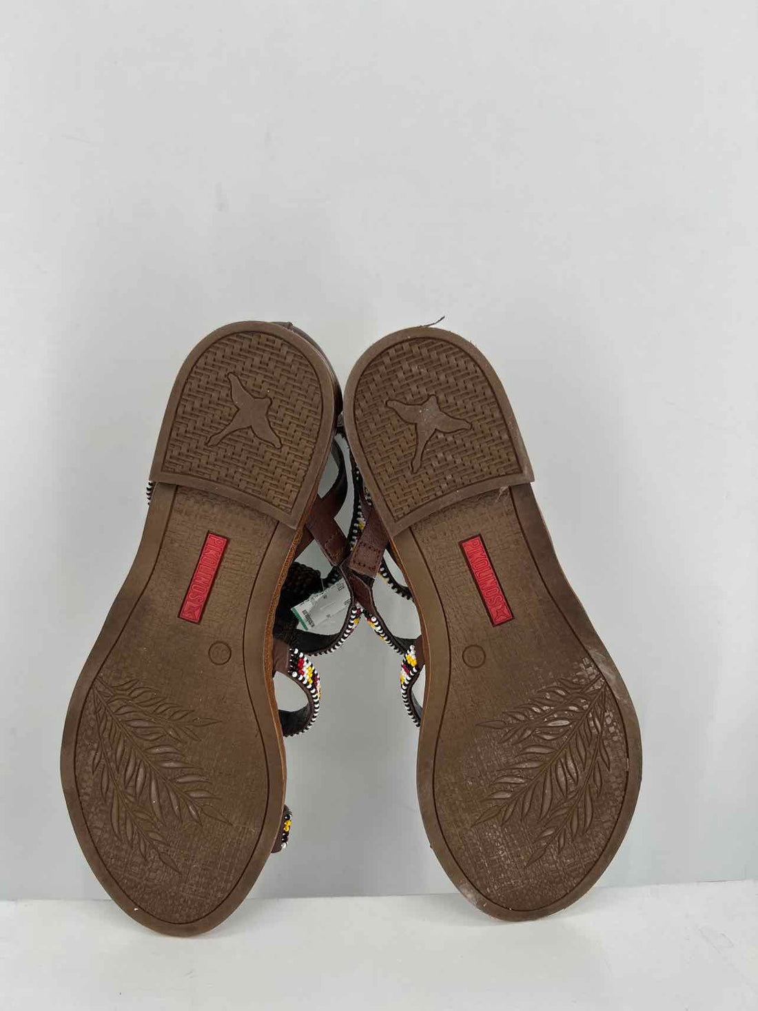 Pikolinos Women Size 39 (8.5-9) Brown Beaded Sandals