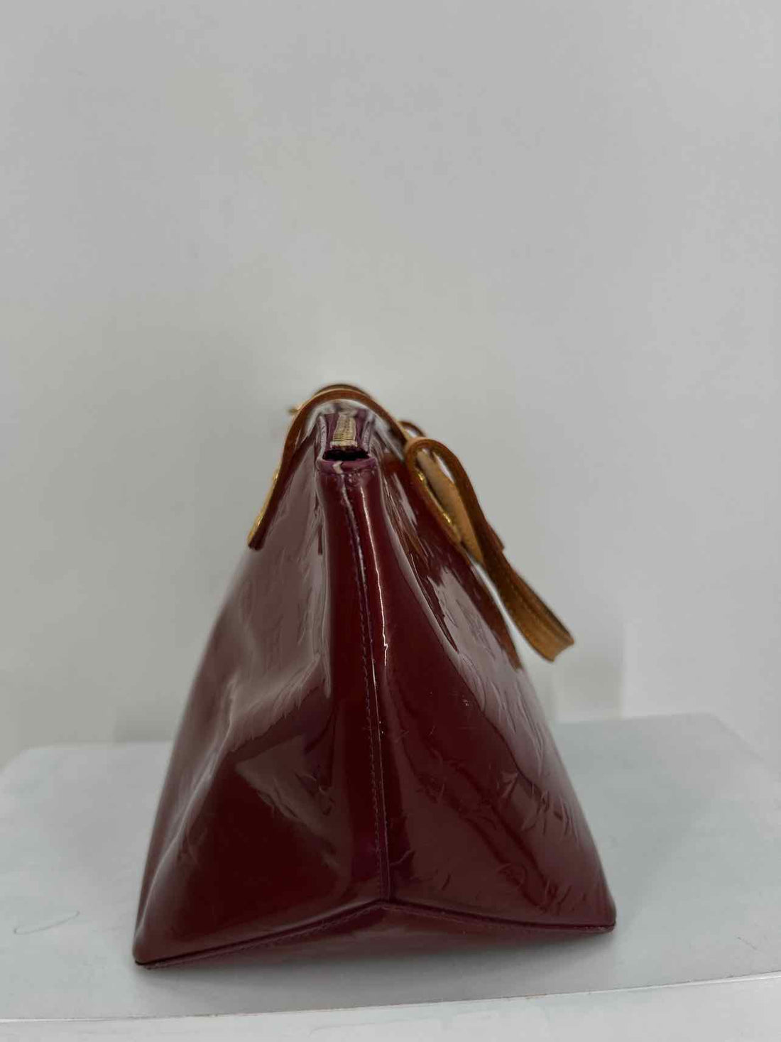 Louis Vuitton Dark Red Vernis Leather Pre Owned Tote