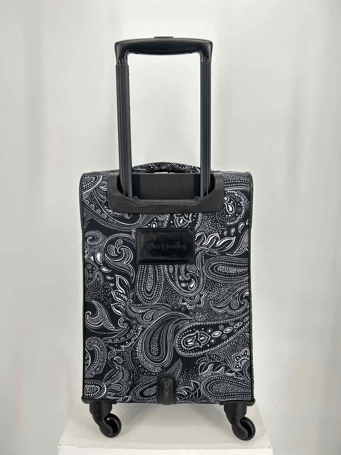 Vera Bradley Black & White Print Canvas Suitcase
